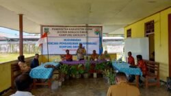 Kapolsek Bonggo Hadiri Giat Musrenbang di Kampung Gwin Jaya Distrik Bonggo Kabupaten Sarmi