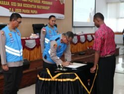 Wakapolda Papua Pimpin Pengambilan Sumpah dan Penandatanganan Pakta Integritas Penerimaan Bakomsus Polri T.A 2025