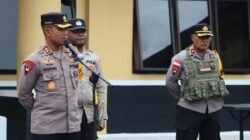 Kapolres Puncak Jaya Polda Papua Pimpin Apel Kesiapan Pengecekan Perlengkapan Pengamanan TPS Pilkada 2024