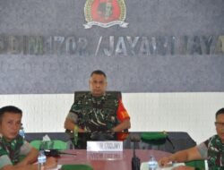 Dandim 1702/Jayawijaya Hadiri Vicon Evaluasi Akhir Tahun Dipimpin Danrem 172/PWY
