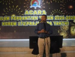 Refleksi Diri dan Kebersamaan Warnai Malam Pergantian Tahun di Korem 172/PWY