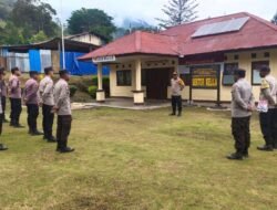 Polsek Kelila Gelar Apel Gabungan Bersama Koramil Dan Pos Pam Rahwan Yonif Raider 641 Bru