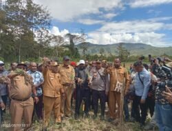 Kapolsek Asologaima Bersama Forkopimda Jayawijaya Hadiri Panen Raya Bawang Merah di Dusun Kwewi