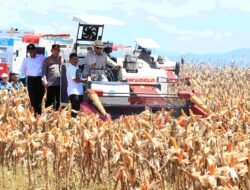 Presiden Prabowo Bahagia Bisa Panen Raya Jagung Bersama Polri