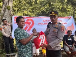 Polres Lanny Jaya Salurkan Bantuan Sosial Menjelang Hut Bhayangkara Ke-79