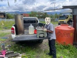 Sat Narkoba Polres Jayawijaya Amankan Miras Lokal Cap Tikus di Wamena