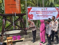 Memperingati hari bhayangkara Polresta Manokwari Bangun Sumur Bor di Komplek BLK Sanggeng